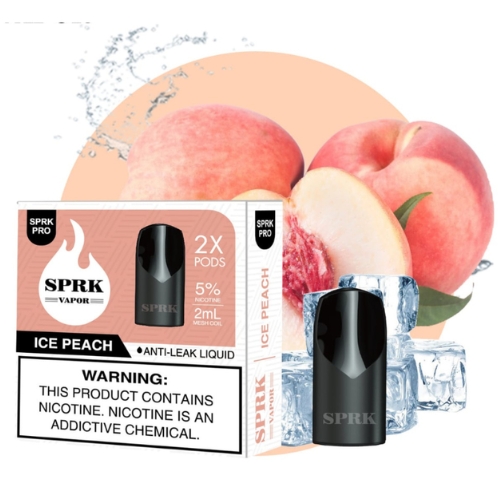 SPRK Vape V5 Pro Ice Peach Pods