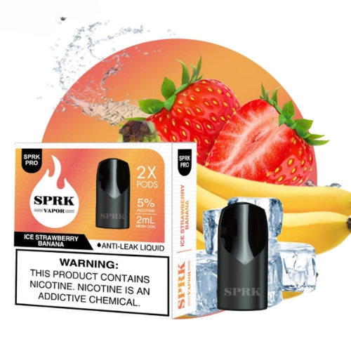 SPRK Vape V5 Pro Ice Strawberry Banana Pods